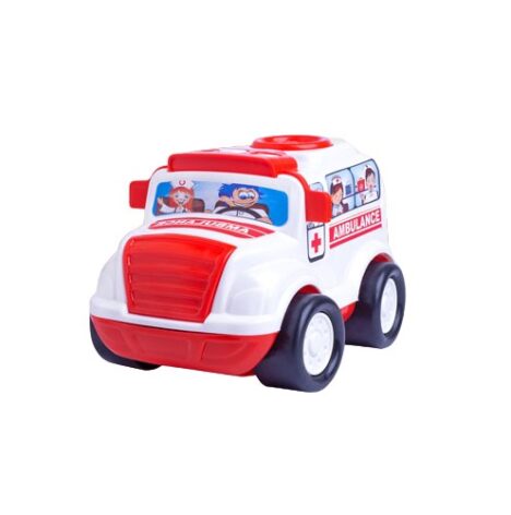 ماشین آمبولانس اندیشه پخش و فروش عمده اسباب بازی پسرانه - خرید عمده ماشین پلاستیکی چهار چرخ ساده